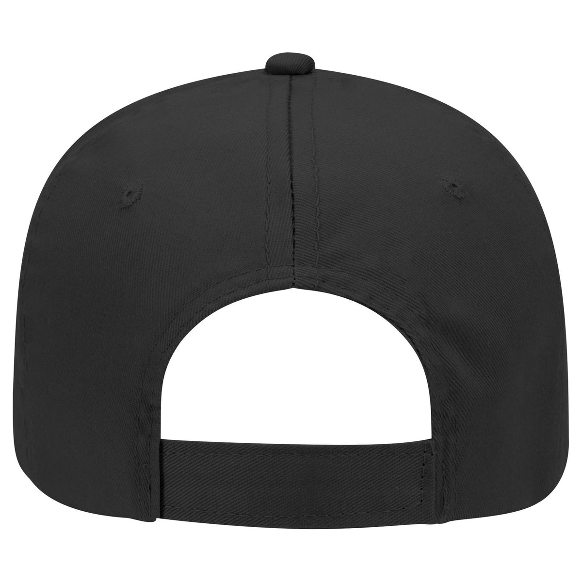 Rear View of 003 - Black OTTO CAP 6 Panel Low Profile Baseball Cap