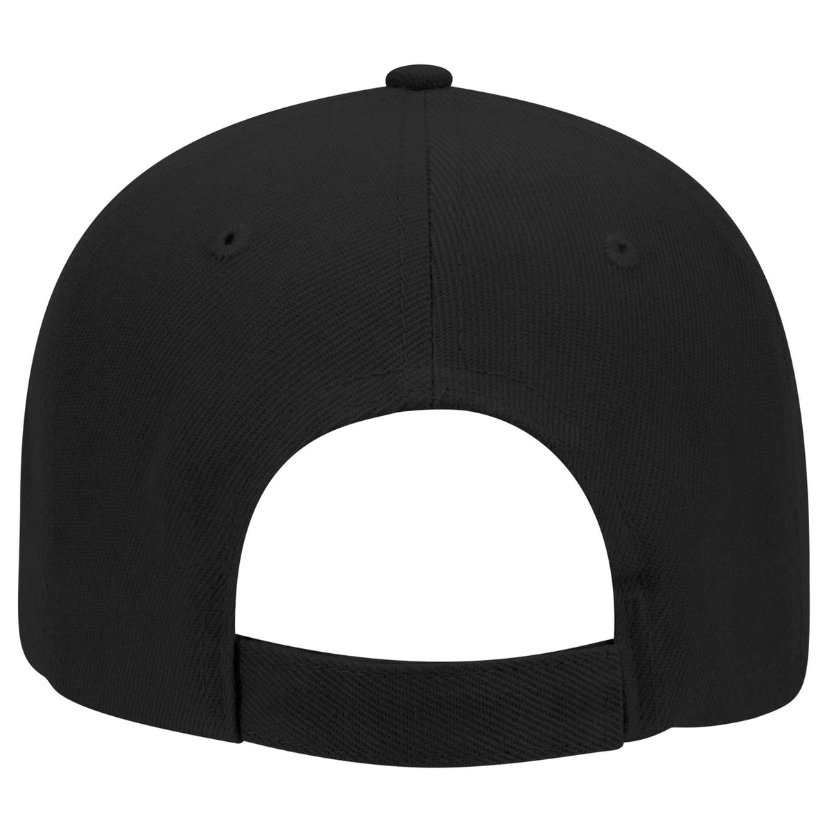 Rear View of 003 - Black OTTO CAP 6 Panel Low Profile Baseball Cap