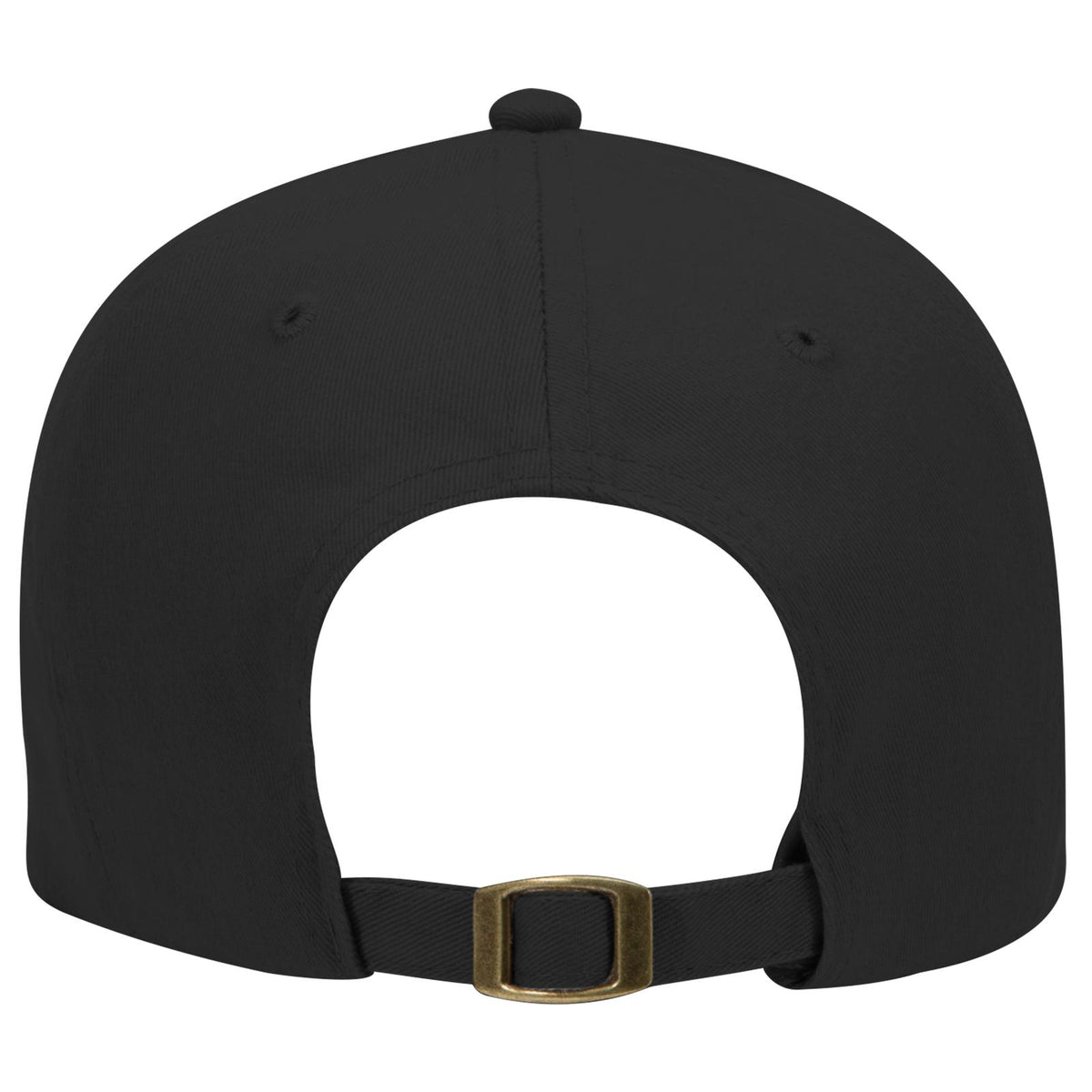 Rear View of 003 - Black OTTO CAP 6 Panel Low Profile Baseball Cap