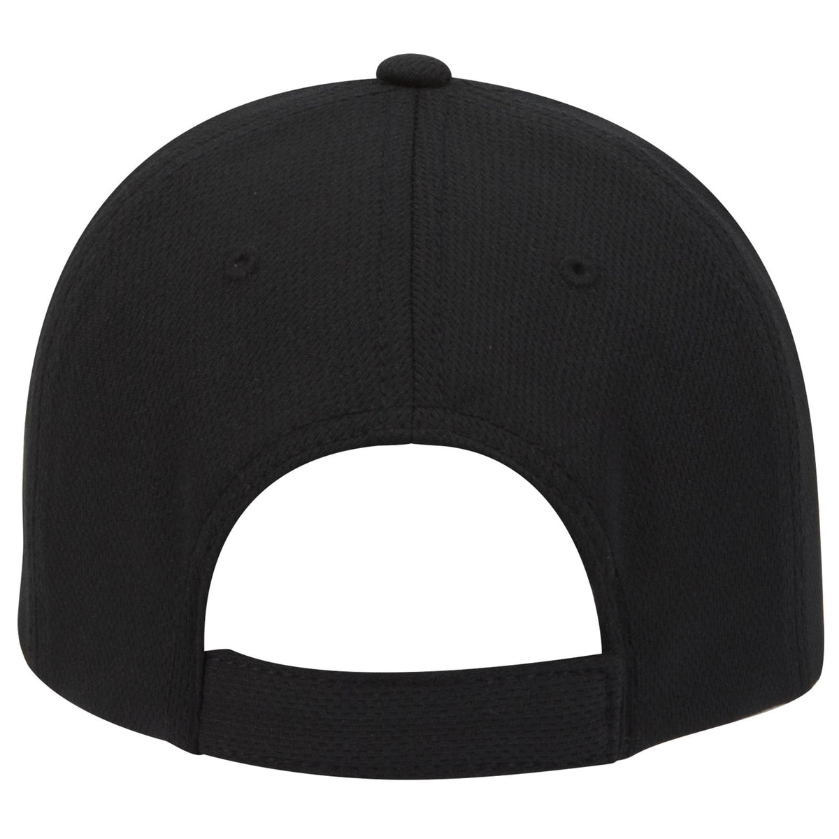 Rear View of 003 - Black OTTO CAP 6 Panel Low Profile Baseball Cap