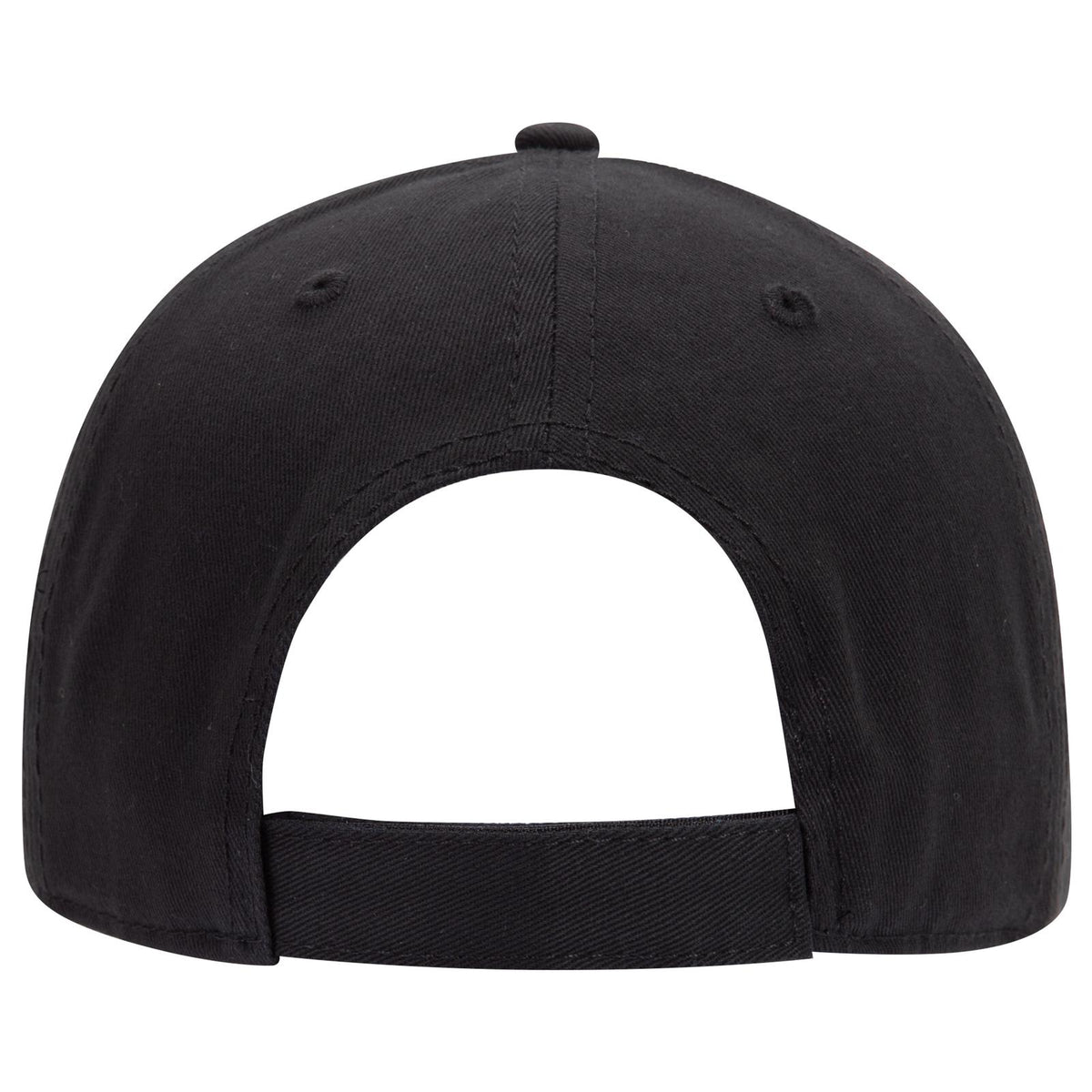 Rear View of 003 - Black OTTO CAP 6 Panel Low Profile Baseball Cap