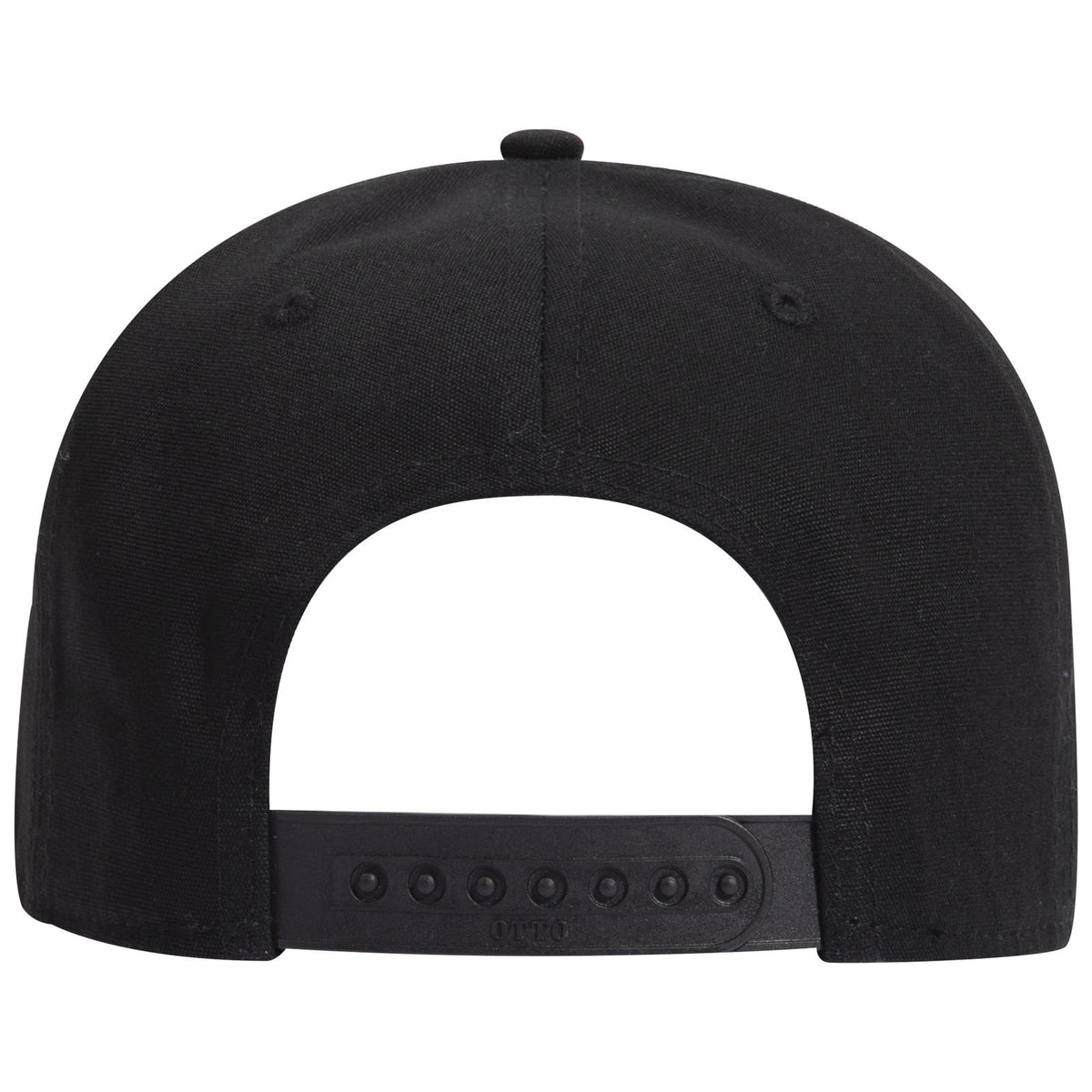 Rear View of 003 - Black OTTO CAP 6 Panel Low Profile Baseball Cap