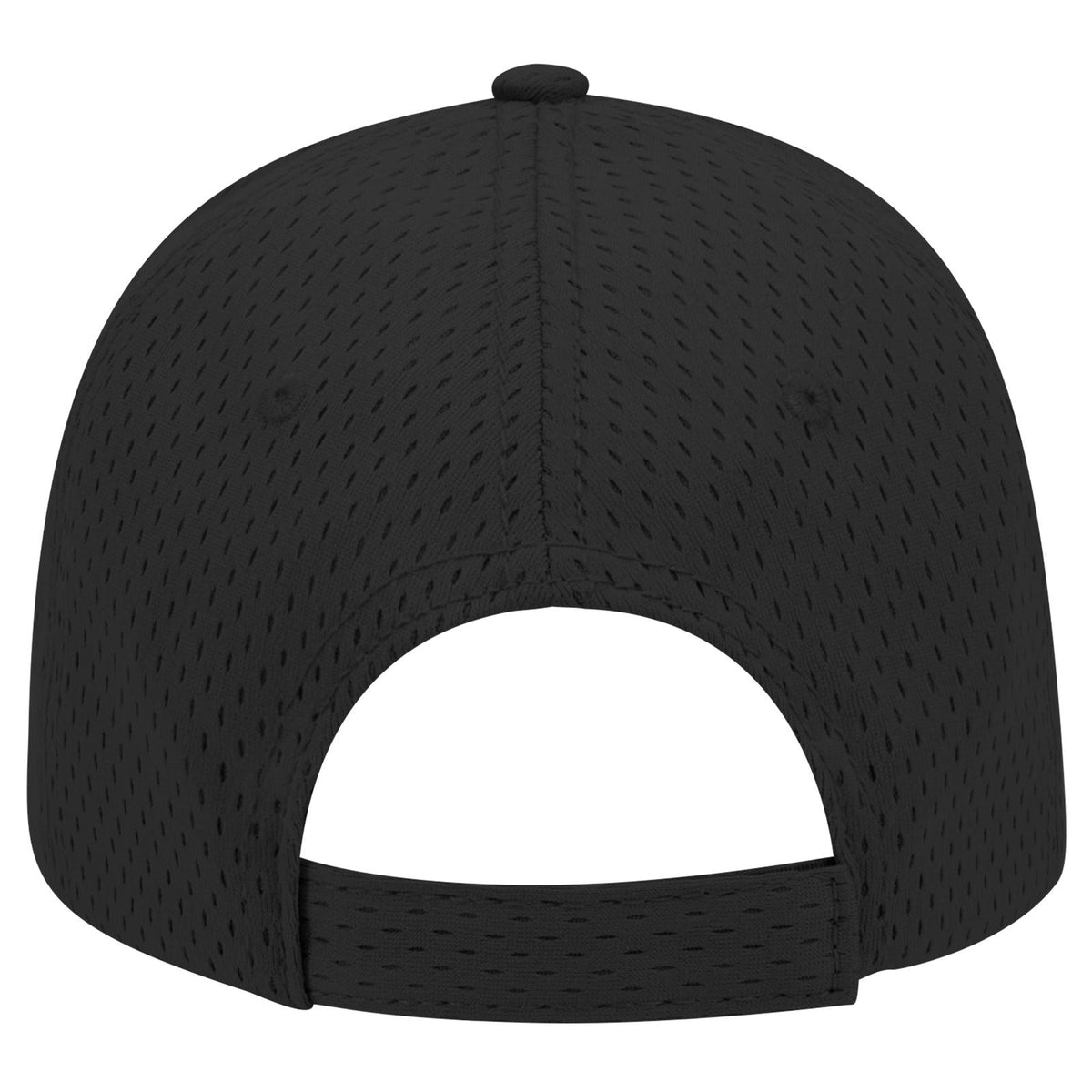 Rear View of 003 - Black OTTO CAP 6 Panel Low Profile Baseball Cap