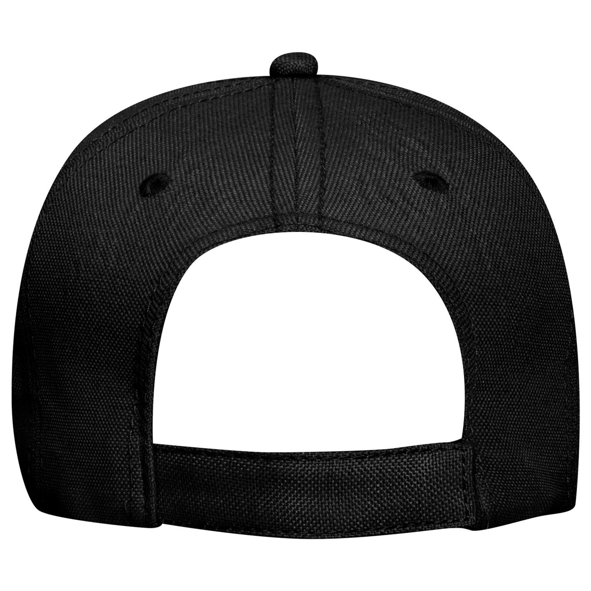 Rear View of 003 - Black OTTO CAP 6 Panel Low Profile Baseball Cap