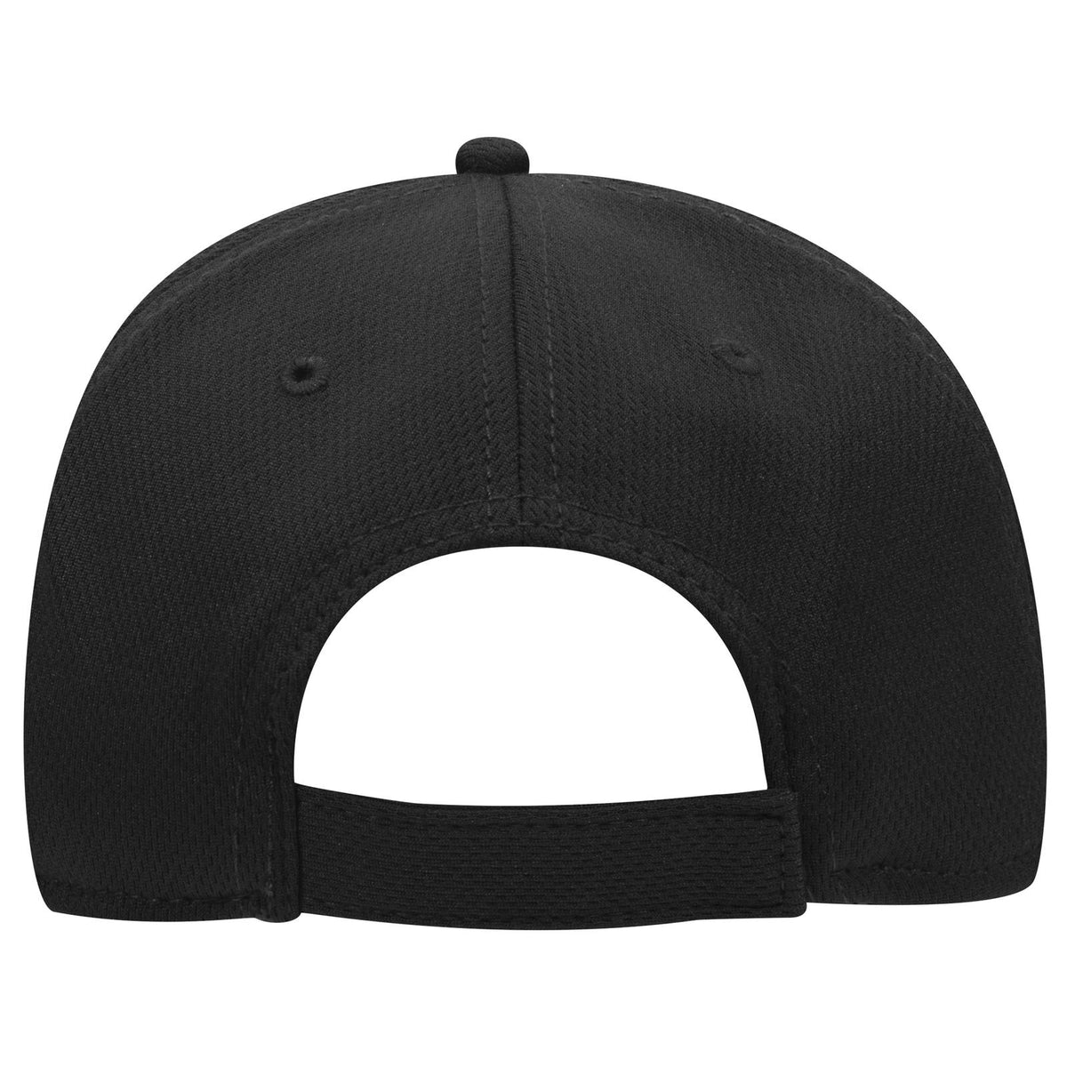Rear View of 003 - Black OTTO CAP 6 Panel Low Profile Baseball Cap