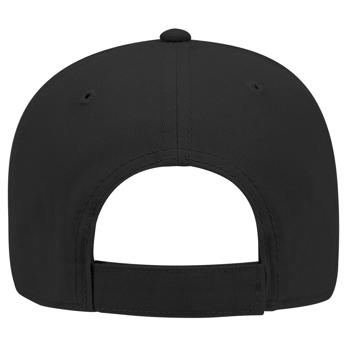 Rear View of 003 - Black OTTO CAP 6 Panel Low Profile Baseball Cap