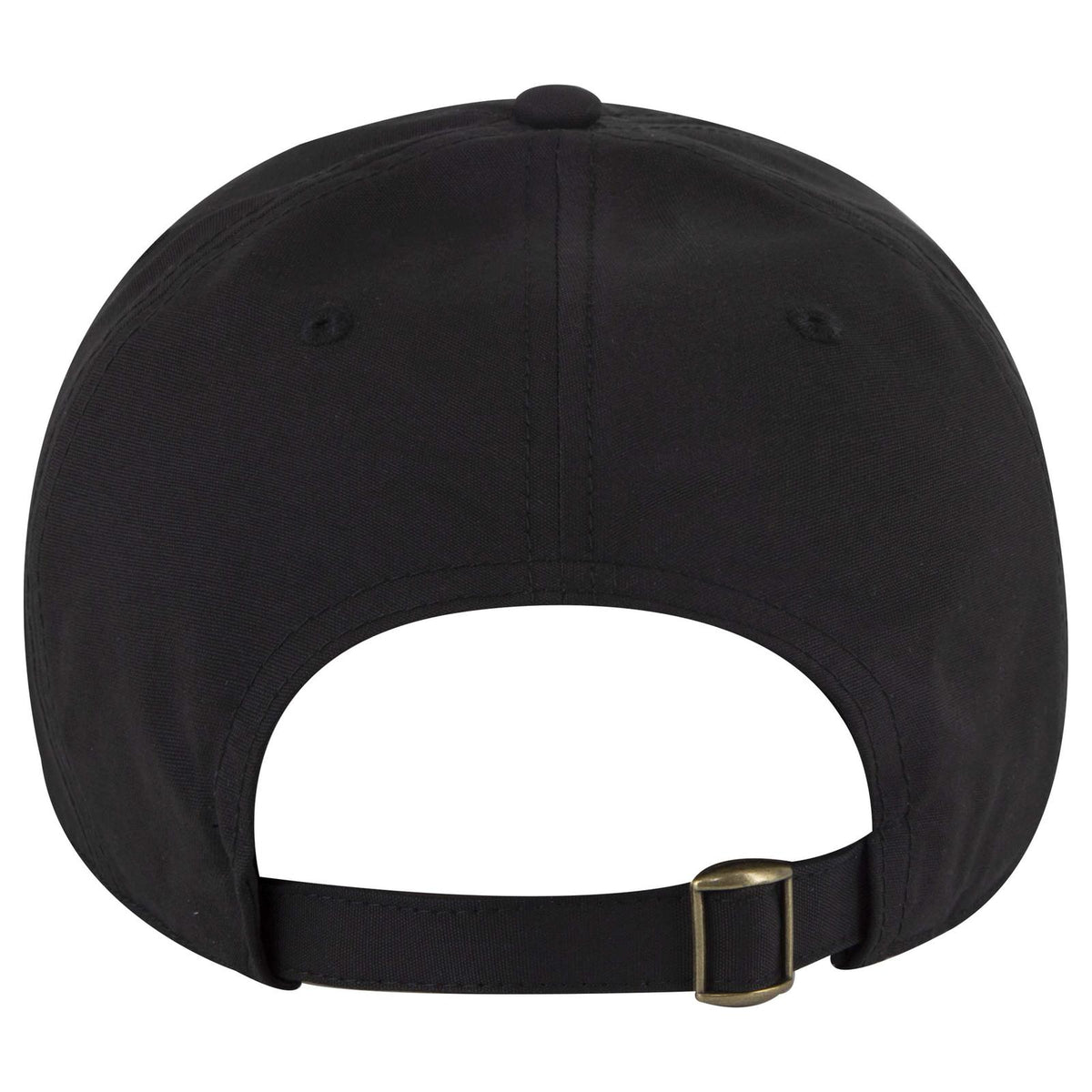 Rear View of 003 - Black OTTO CAP 6 Panel Low Profile Baseball Cap