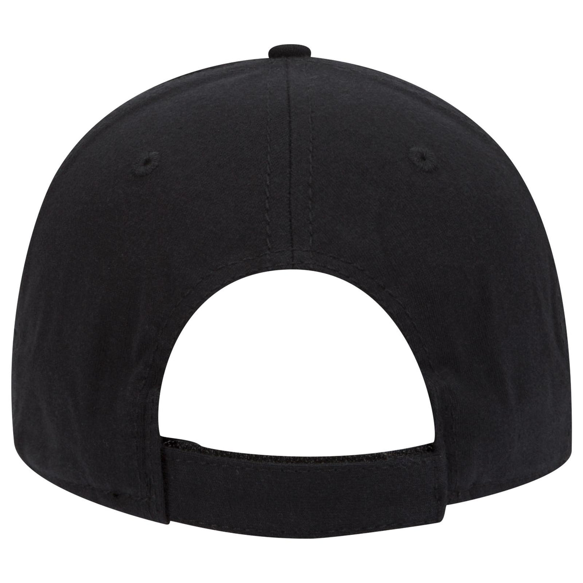 Rear View of 003 - Black OTTO CAP 6 Panel Low Profile Baseball Cap