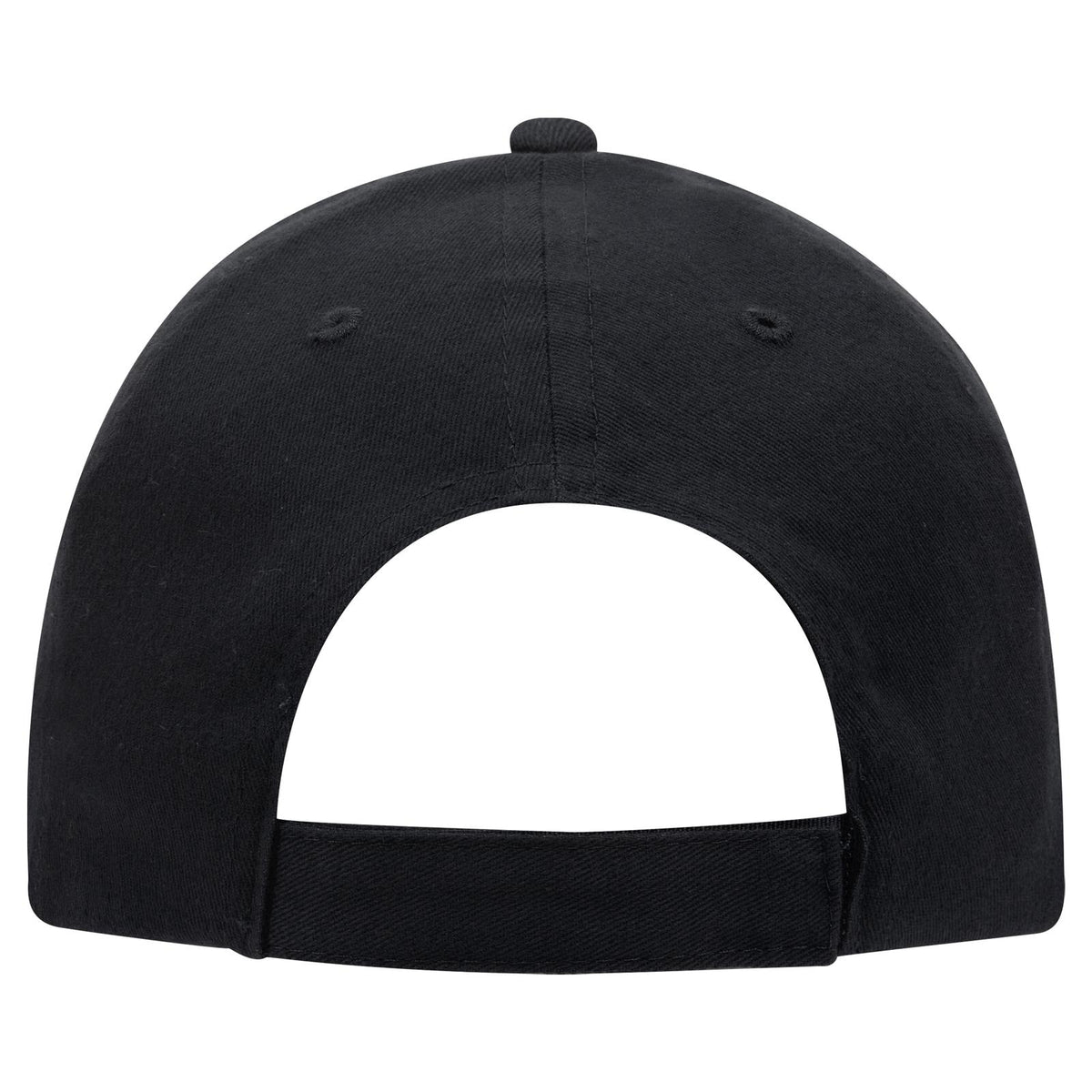 Rear View of 003 - Black OTTO CAP 6 Panel Low Profile Baseball Cap