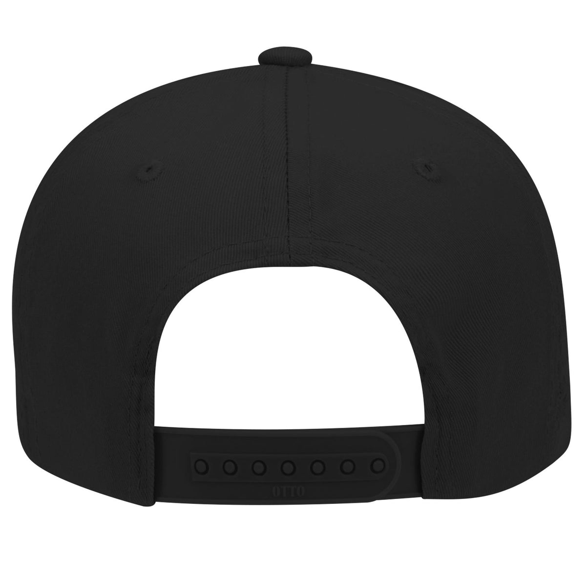 Rear View of 003 - Black OTTO CAP 6 Panel Low Profile Baseball Cap
