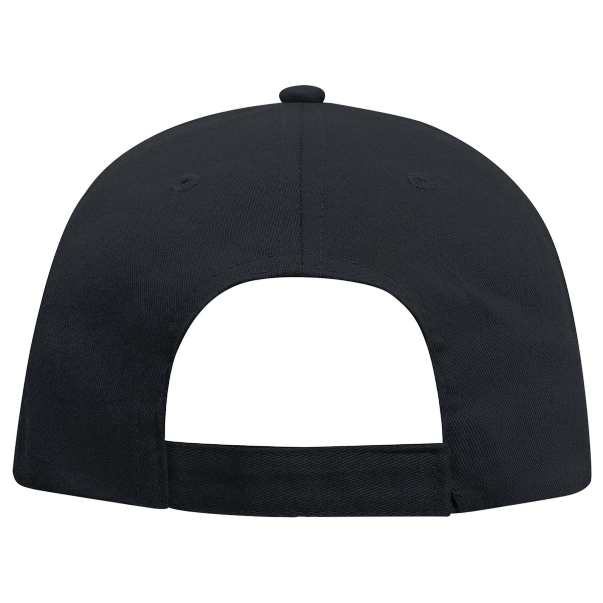 Rear View of 003 - Black OTTO CAP 6 Panel Low Profile Baseball Cap