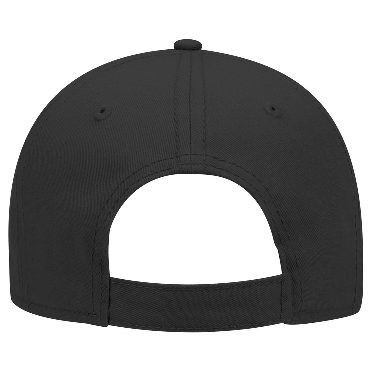 Rear View of 003 - Black OTTO CAP 6 Panel Low Profile Baseball Cap