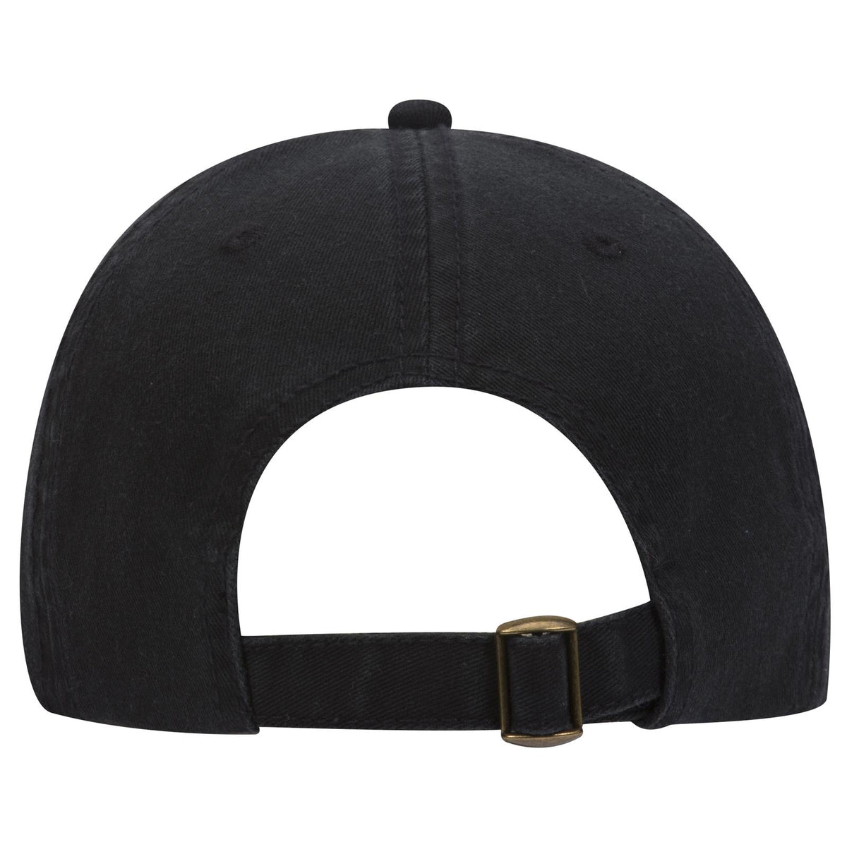 Rear View of 003 - Black OTTO CAP 6 Panel Low Profile Baseball Cap