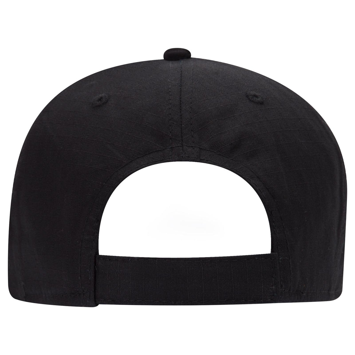 Rear View of 003 - Black OTTO CAP 6 Panel Low Profile Baseball Cap