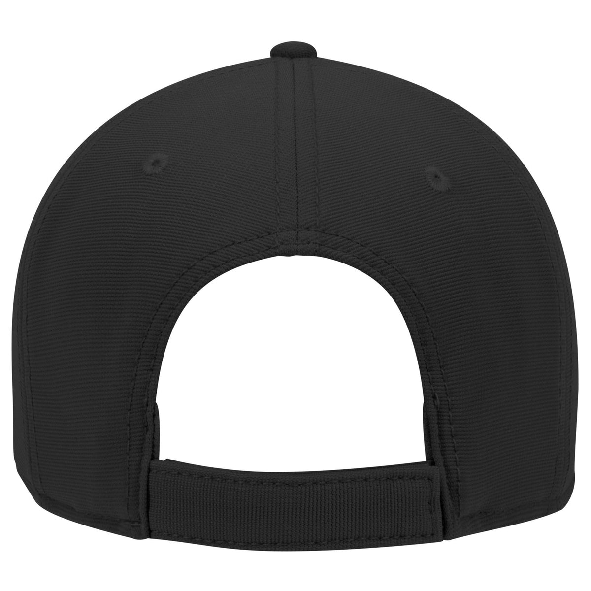Rear View of 003 - Black OTTO CAP 6 Panel Low Profile Baseball Cap