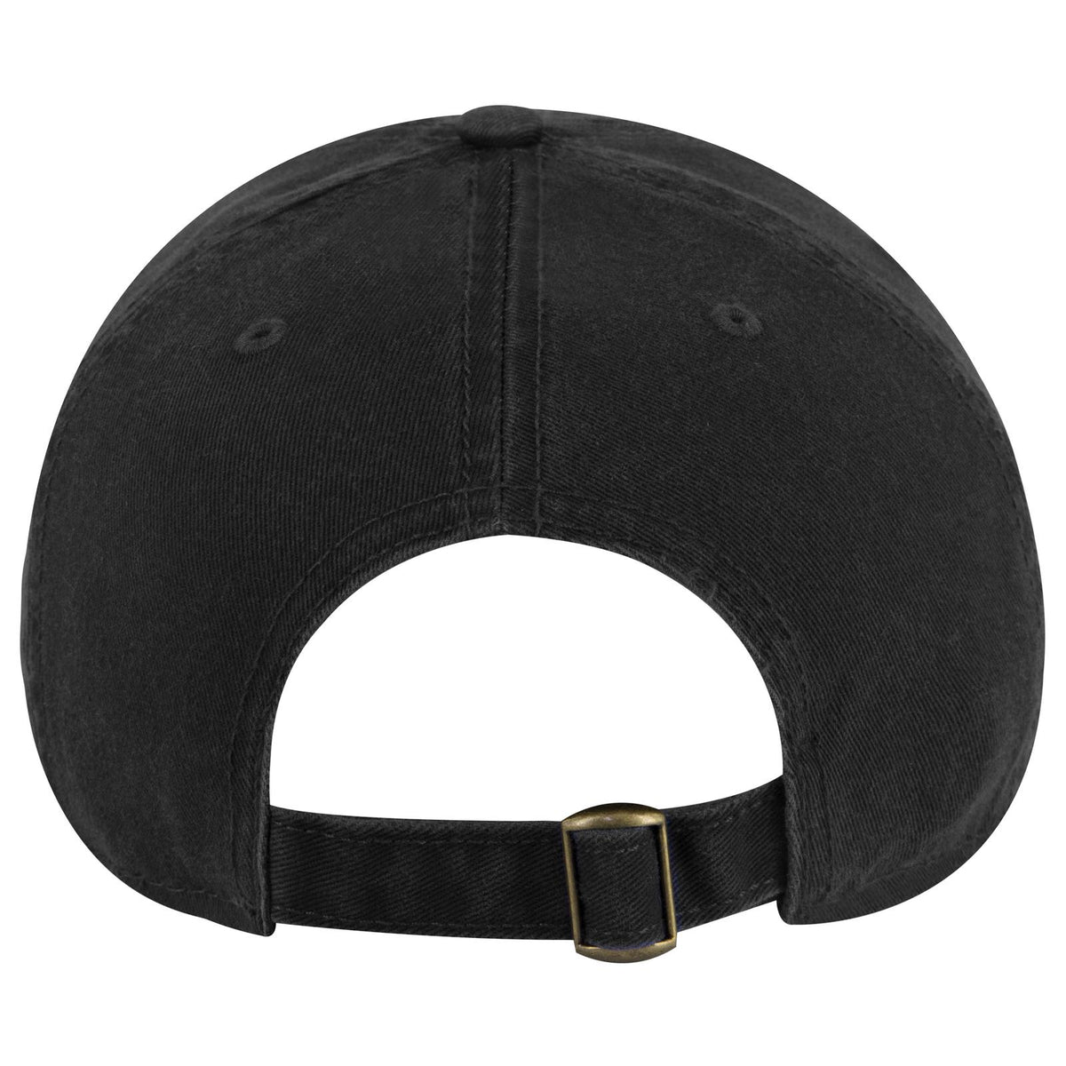 Rear View of 003 - Black OTTO CAP 6 Panel Low Profile Dad Hat