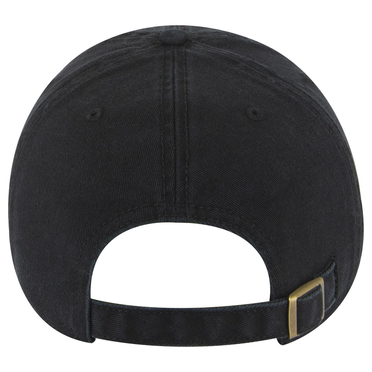 Rear View of 003 - Black OTTO CAP 6 Panel Low Profile Dad Hat
