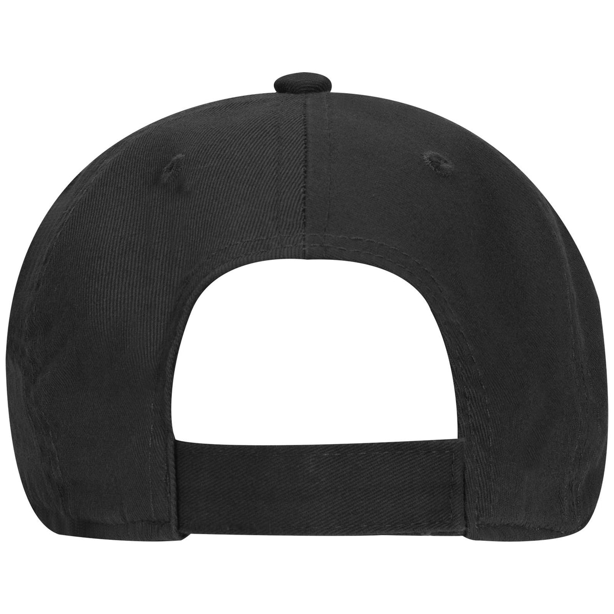 Rear View of 003 - Black OTTO CAP 6 Panel Low Profile Dad Hat