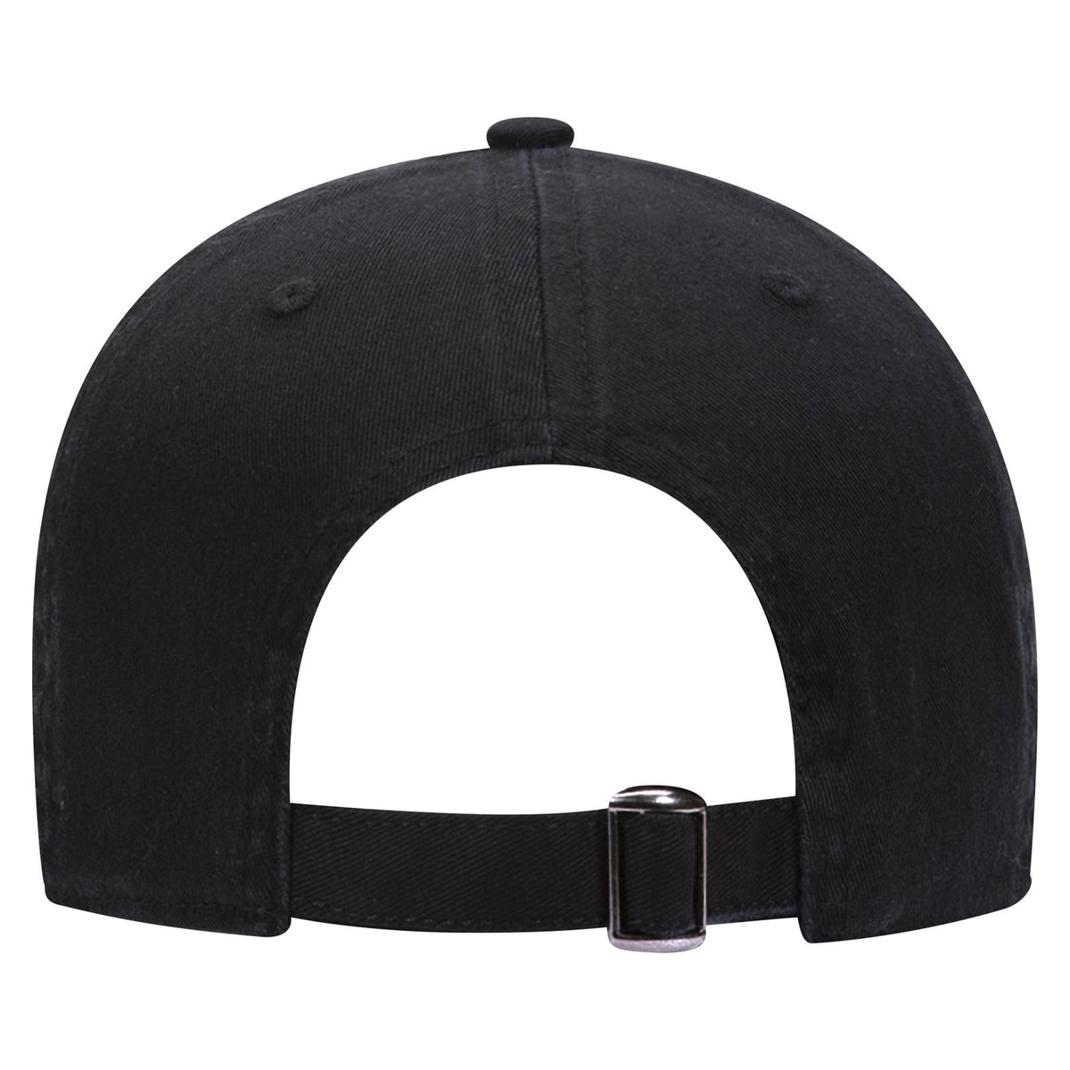 Rear View of 003 - Black OTTO CAP 6 Panel Low Profile Dad Hat