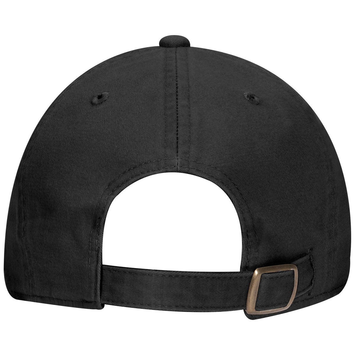 Rear View of 003 - Black OTTO CAP 6 Panel Low Profile Dad Hat