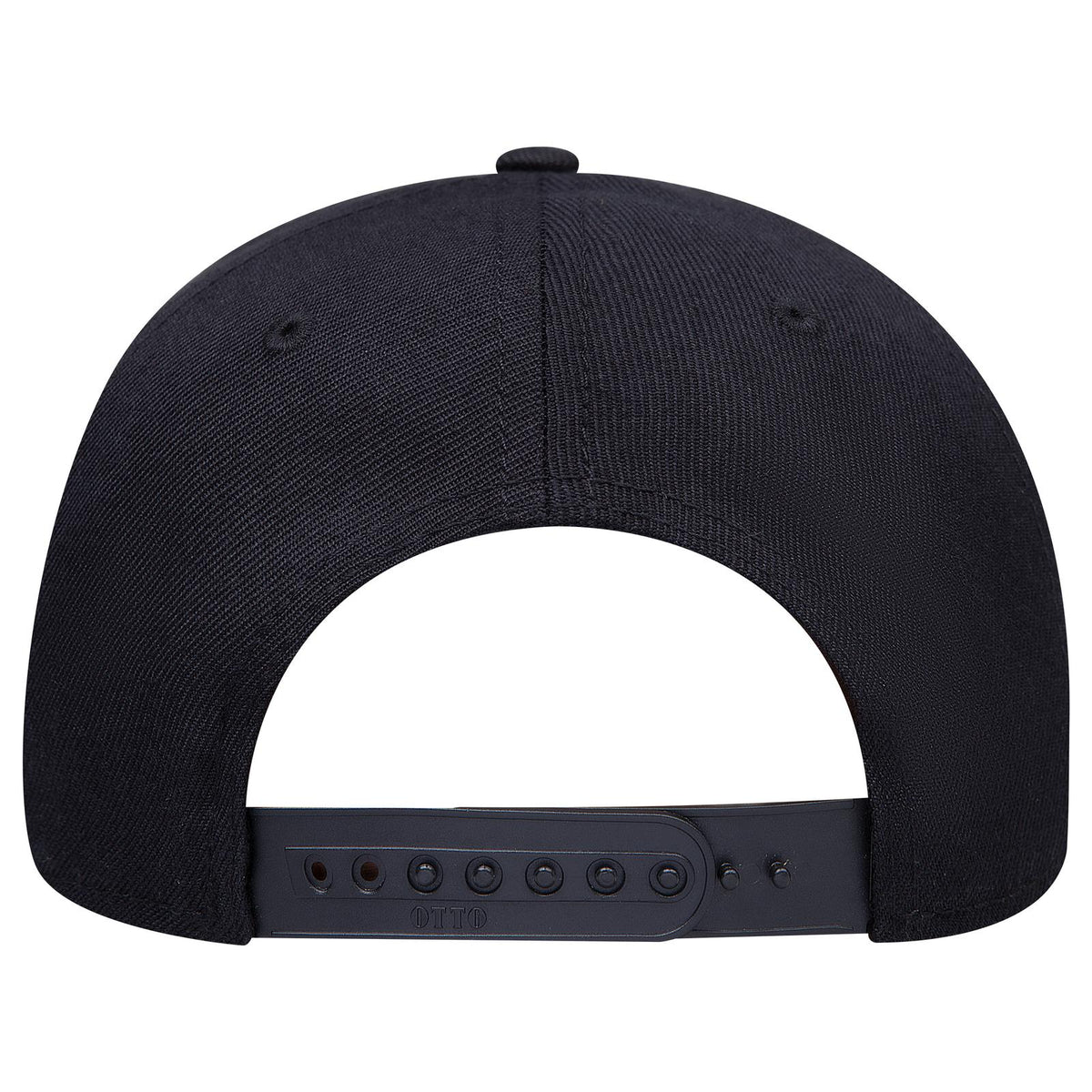 Rear View of 003 - Black OTTO CAP 6 Panel Mid Profile Baseball Cap
