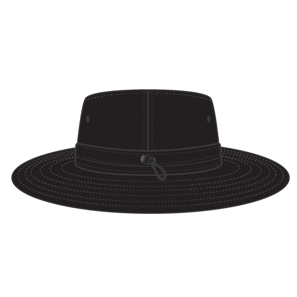 Rear View of 003 - Black OTTO CAP Boonie Hat