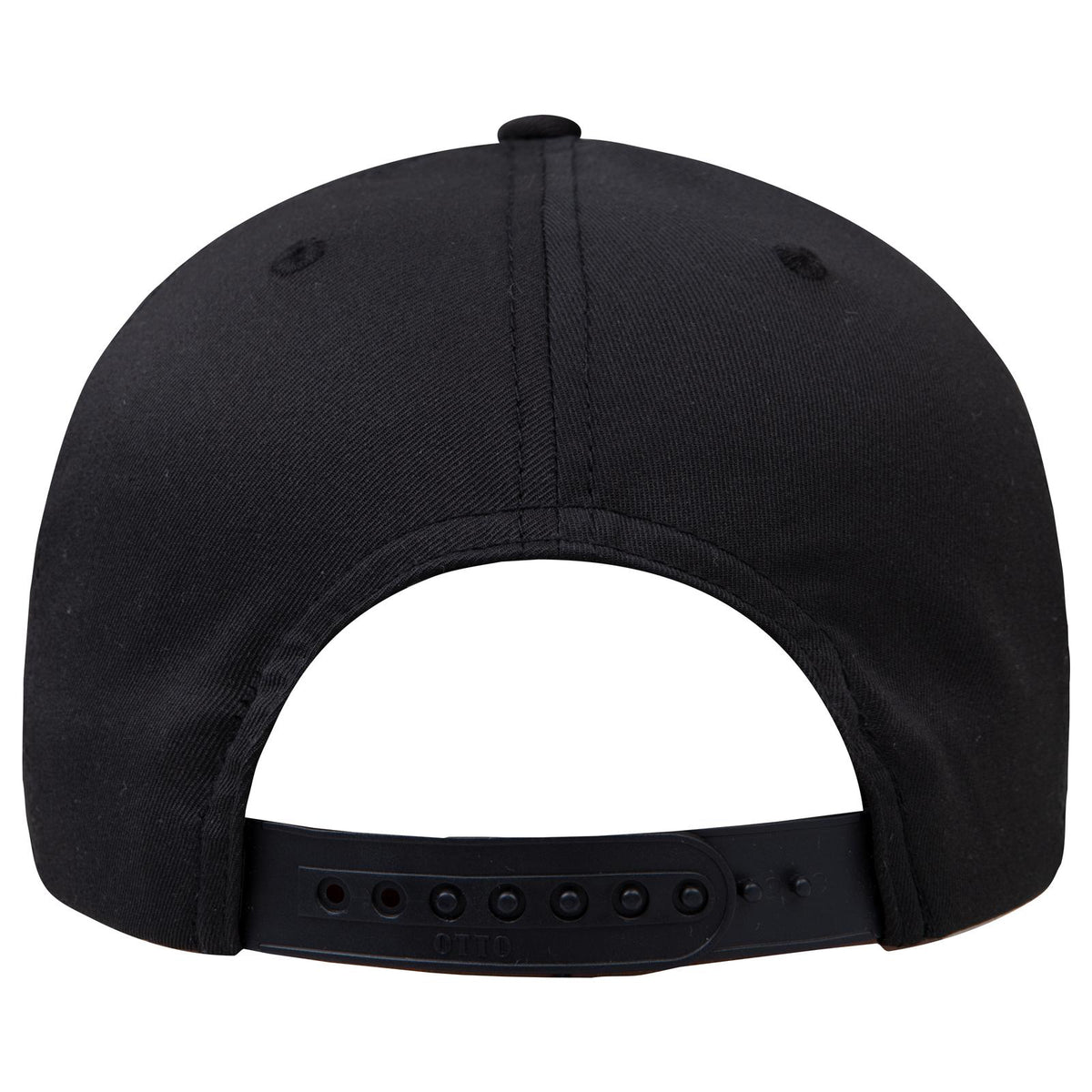 Rear View of 003 - Black OTTO CAP "OTTO COMFY FIT" 6 Panel Low Profile Baseball Cap