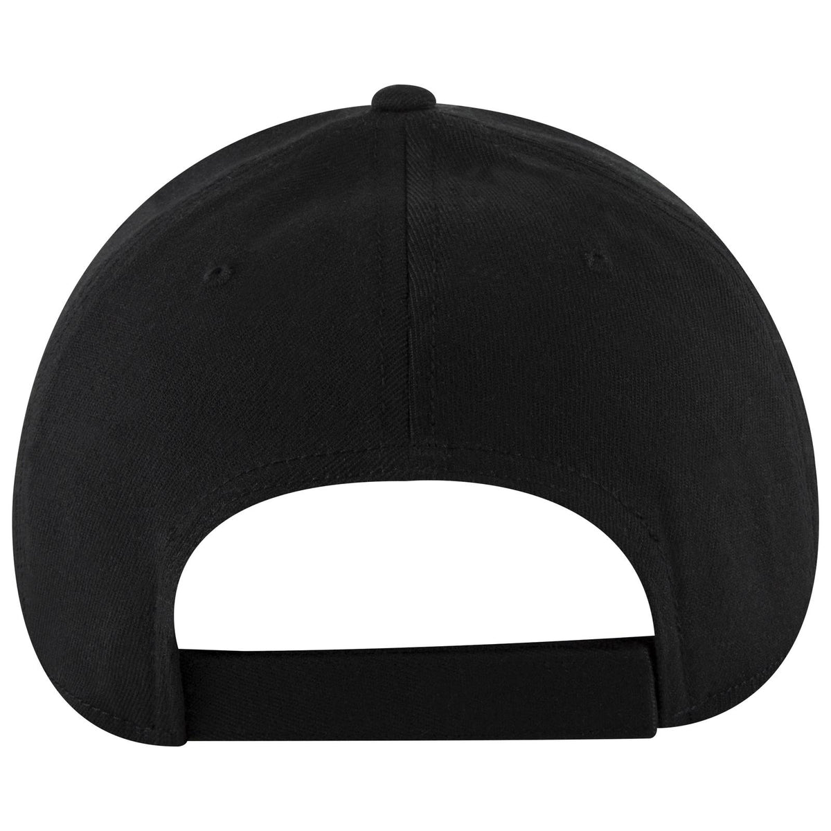 Rear View of 003 - Black OTTO CAP "OTTO COMFY FIT" 6 Panel Low Profile Baseball Cap