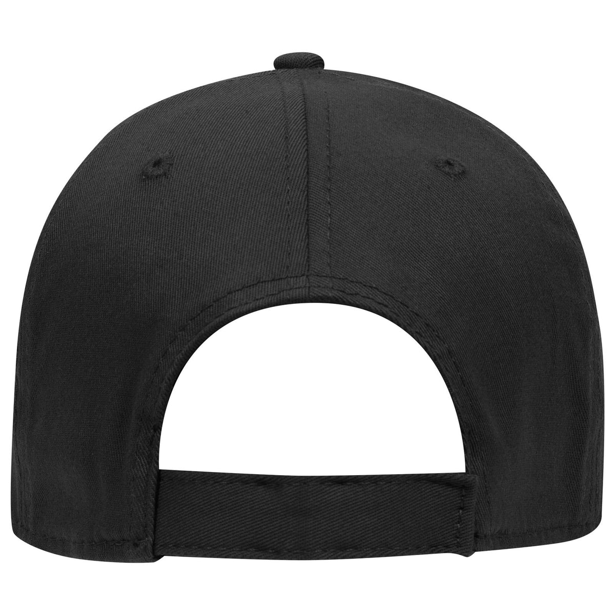 Rear View of 003 - Black OTTO CAP "OTTO COMFY FIT" 6 Panel Low Profile Baseball Cap