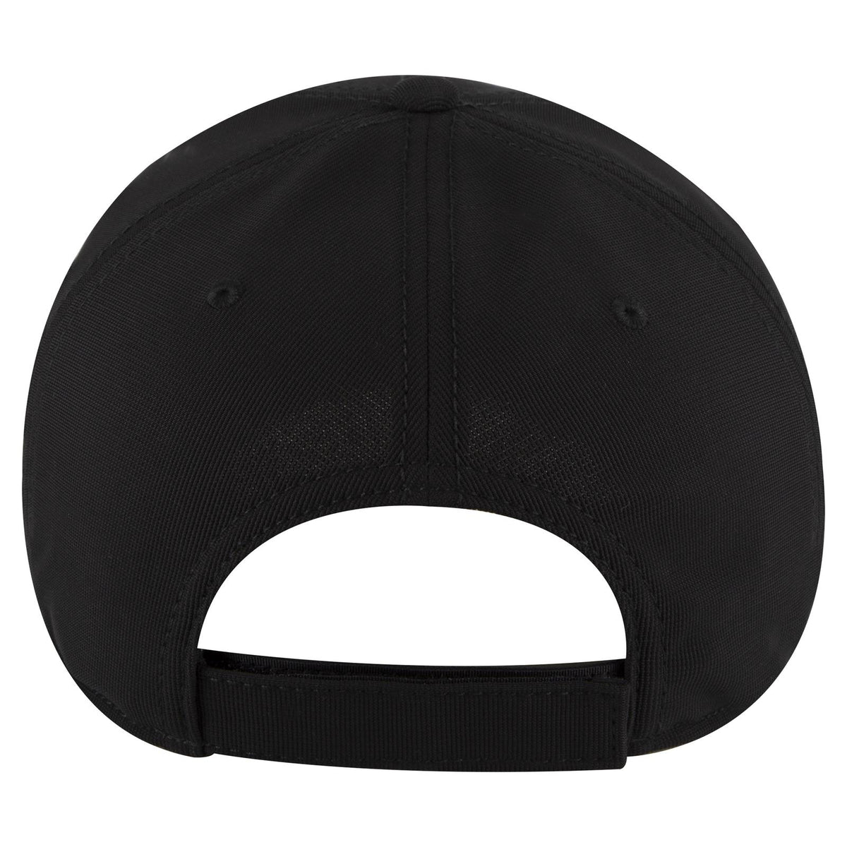 Rear View of 003 - Black OTTO CAP "OTTO COMFY FIT" 6 Panel Low Profile Baseball Cap