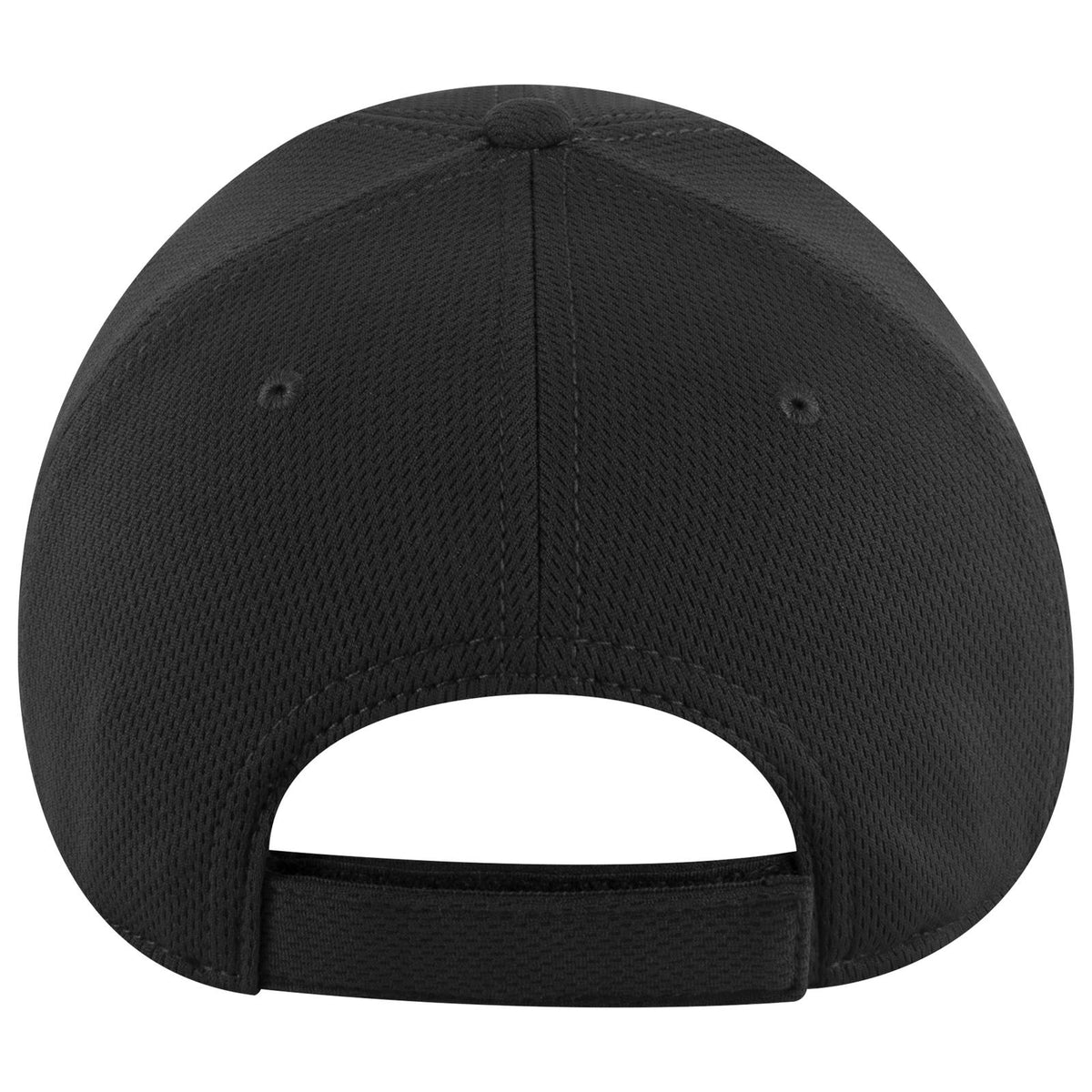 Rear View of 003 - Black OTTO CAP "OTTO COMFY FIT" 6 Panel Low Profile Baseball Cap
