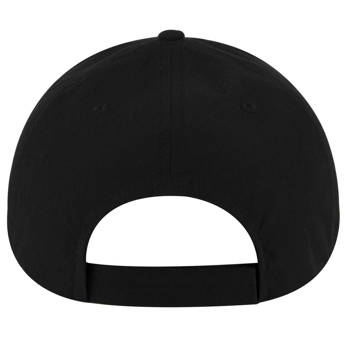 Rear View of 003 - Black OTTO CAP "OTTO COMFY FIT" 6 Panel Low Profile Baseball Cap