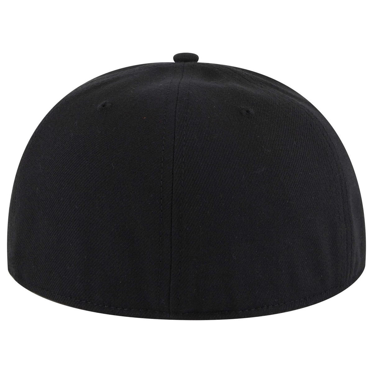 Rear View of 003 - Black OTTO CAP “OTTO FIT” 6 Panel Pro Style Fitted Cap