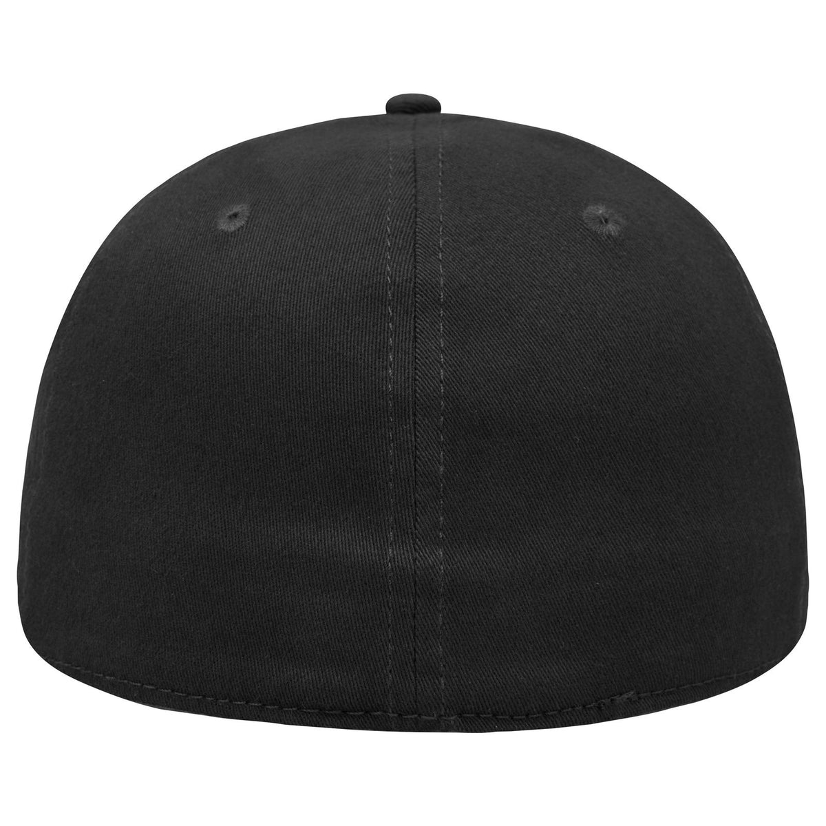 Rear View of 003 - Black OTTO CAP "OTTO FLEX" Fitted 6 Panel Low Profile Baseball Cap