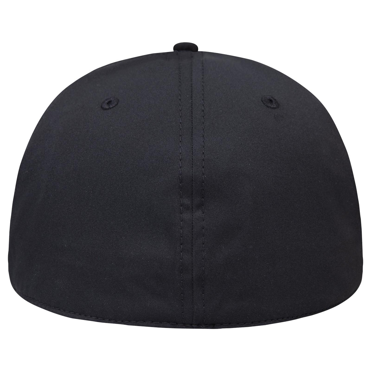 Rear View of 003 - Black OTTO CAP "OTTO FLEX" Fitted 6 Panel Low Profile Baseball Cap