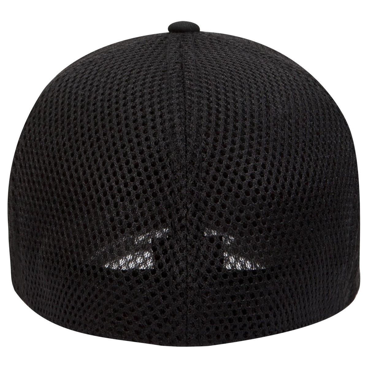 Rear View of 003 - Black OTTO CAP "OTTO FLEX" Fitted 6 Panel Low Profile Baseball Cap