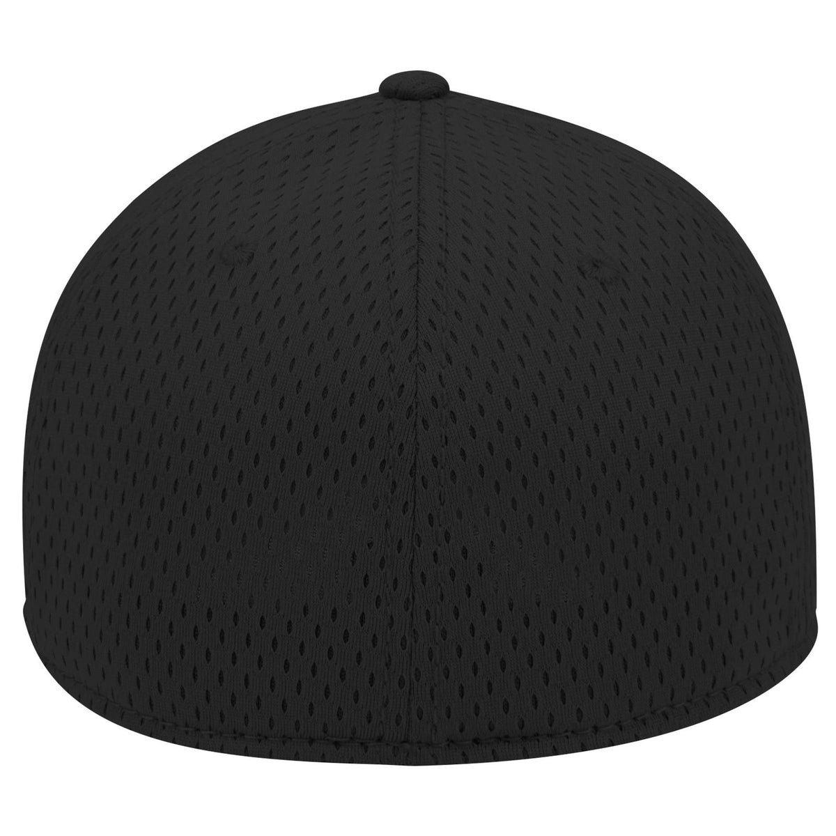 Rear View of 003 - Black OTTO CAP "OTTO FLEX" Fitted 6 Panel Low Profile Baseball Cap