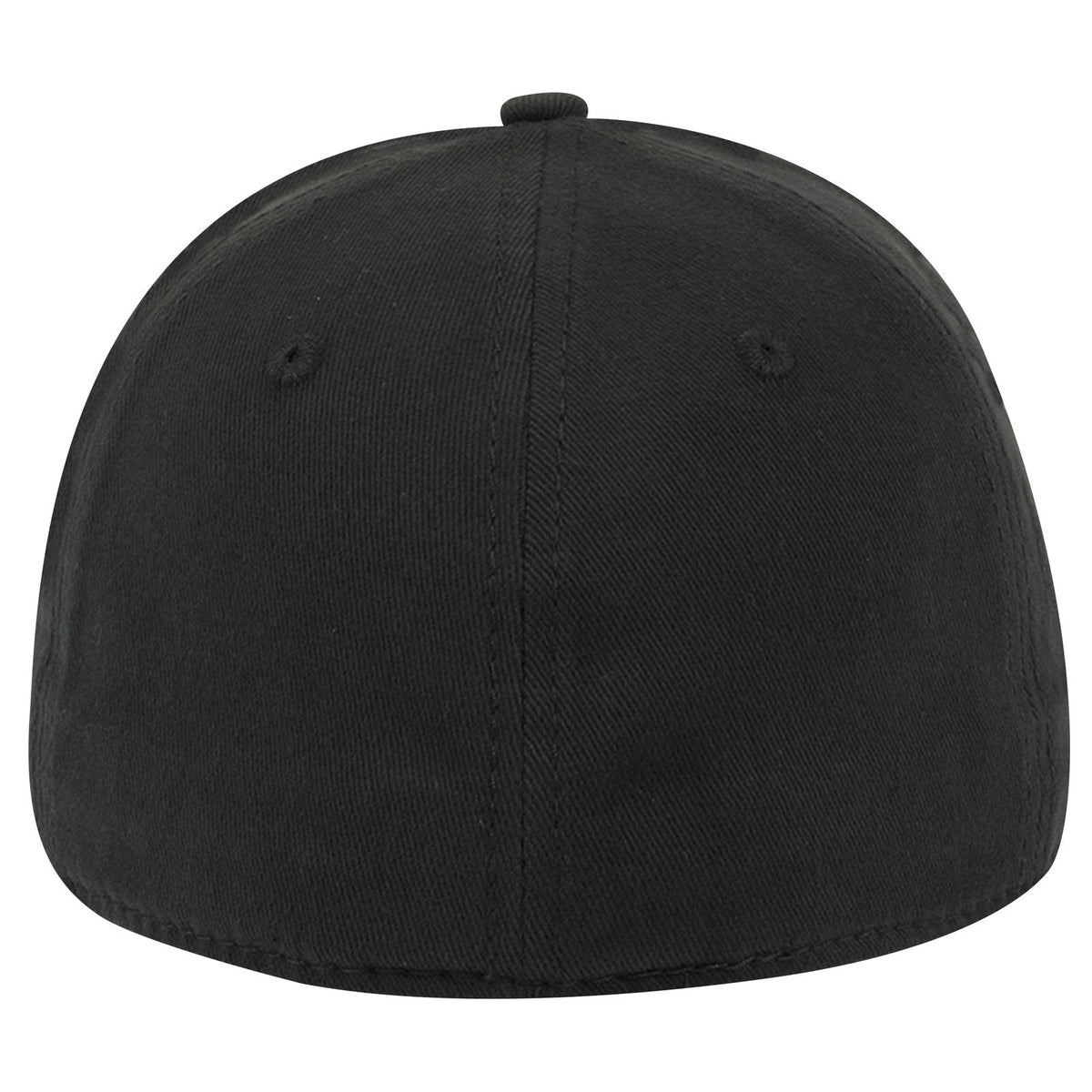 Rear View of 003 - Black OTTO CAP "OTTO FLEX" Fitted 6 Panel Low Profile Baseball Cap