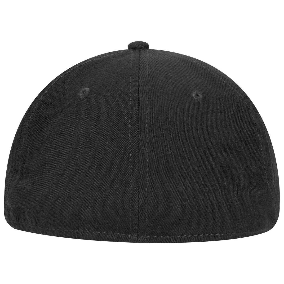 Rear View of 003 - Black OTTO CAP "OTTO FLEX" Fitted 6 Panel Low Profile Baseball Cap
