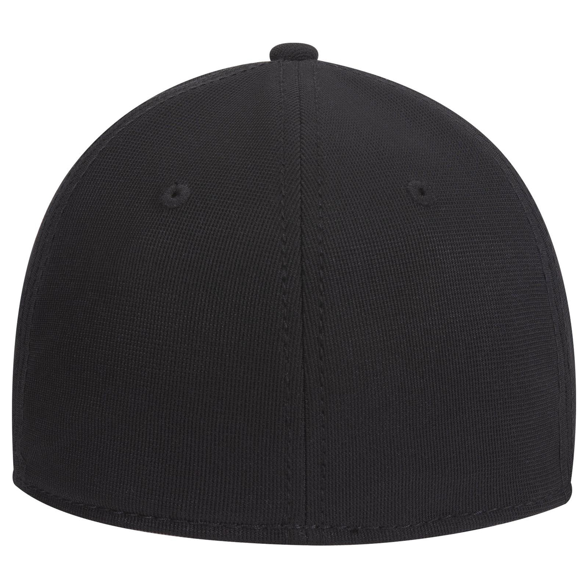 Rear View of 003 - Black OTTO CAP "OTTO FLEX" Fitted 6 Panel Low Profile Baseball Cap