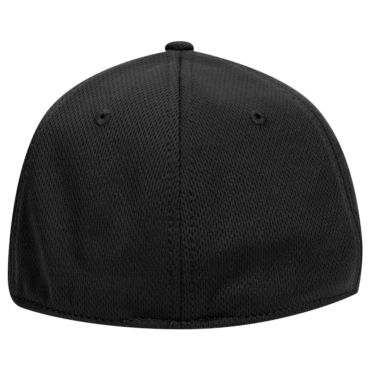 Rear View of 003 - Black OTTO CAP "OTTO FLEX" Fitted 6 Panel Low Profile Baseball Cap