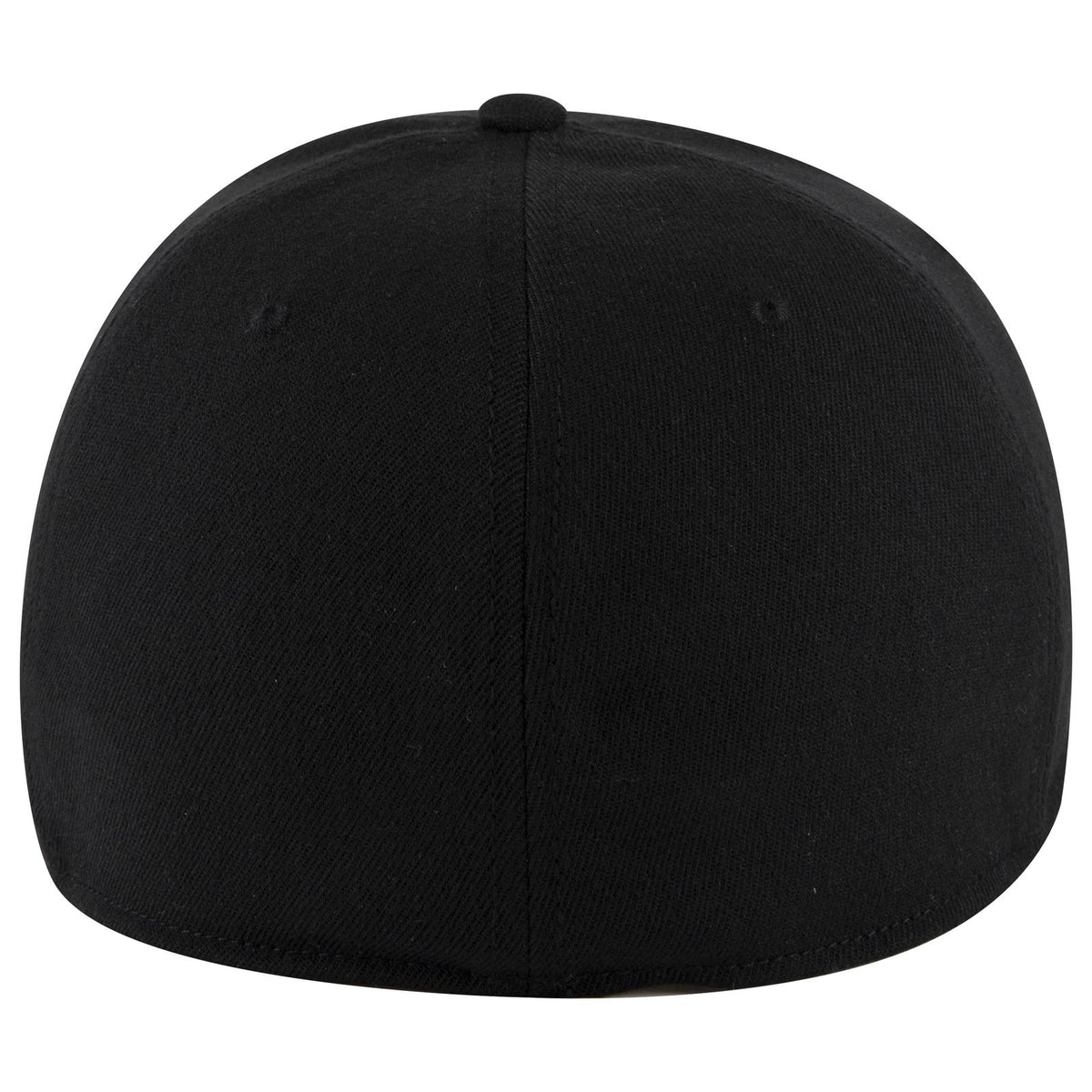 Rear View of 003 - Black OTTO CAP "OTTO FLEX" Fitted 6 Panel Low Profile Baseball Cap