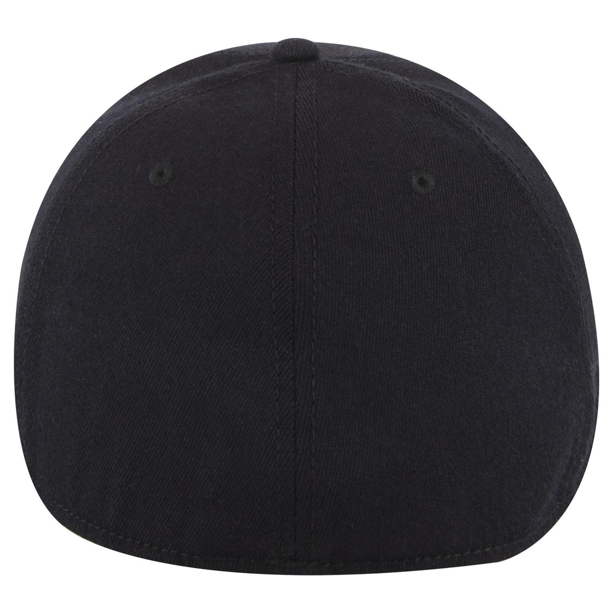 Rear View of 003 - Black OTTO CAP "OTTO FLEX" Fitted 6 Panel Low Profile Baseball Cap