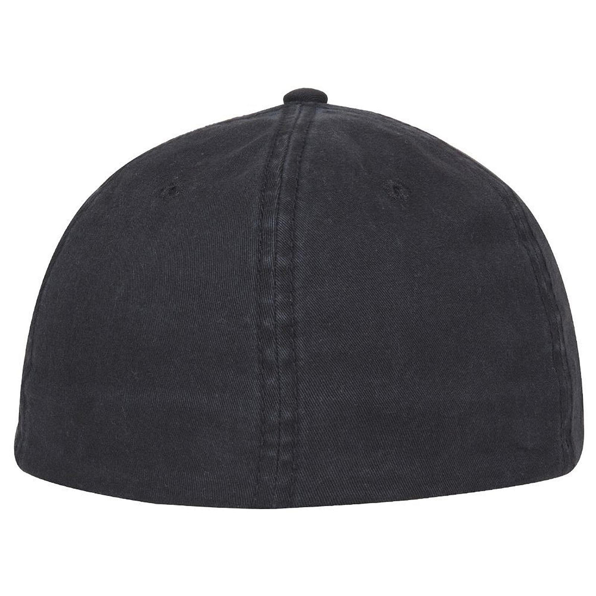 Rear View of 003 - Black OTTO CAP "OTTO FLEX" Fitted 6 Panel Slim Fit Low Profile Baseball Cap
