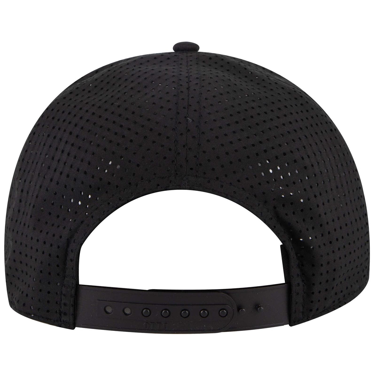 Rear View of 003 - Black OTTO CAP "OTTO SNAP" 6 Panel Pro Style Snapback Hat