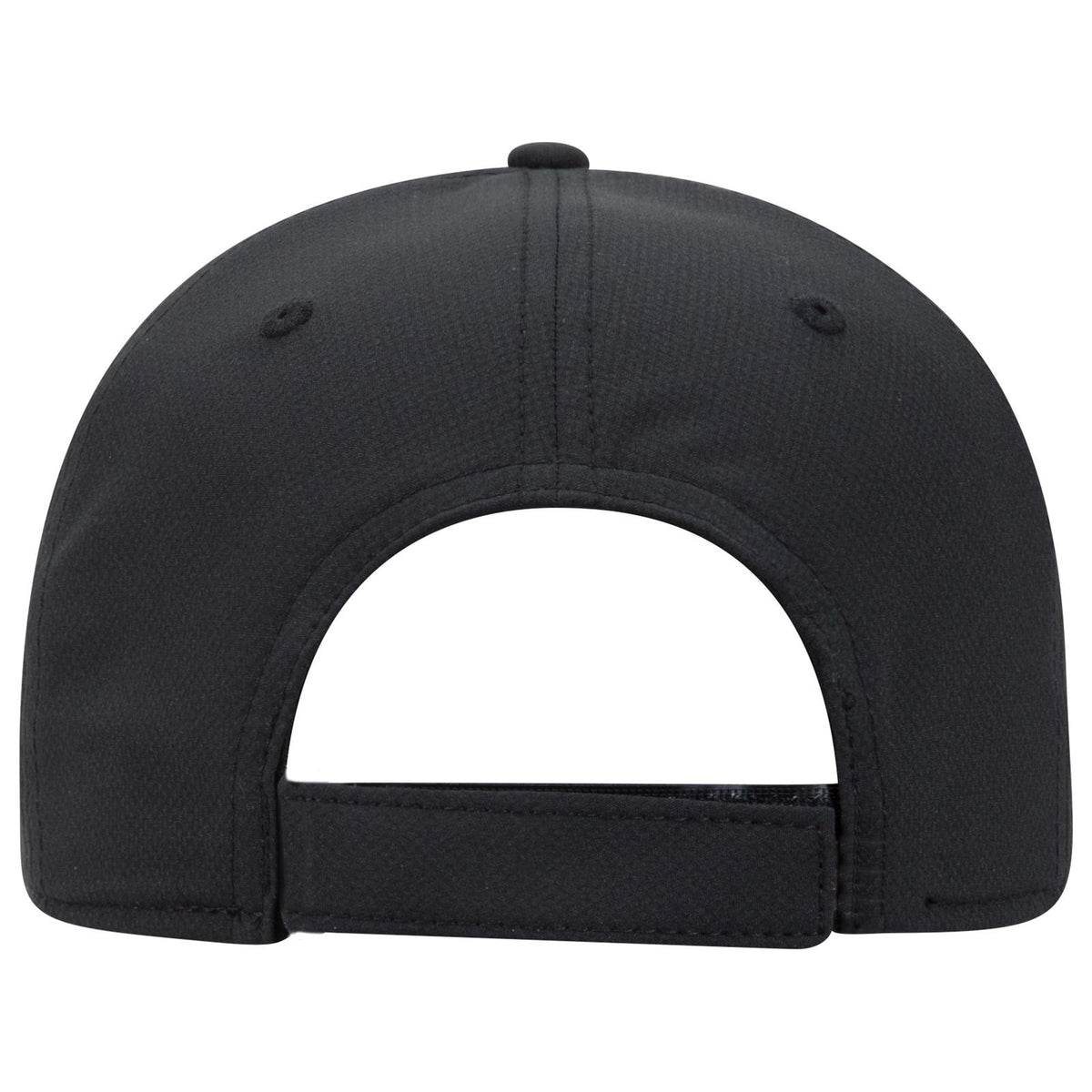 Rear View of 003 - Black OTTO CAP UPF 50+ 6 Panel Low Profile Baseball Cap