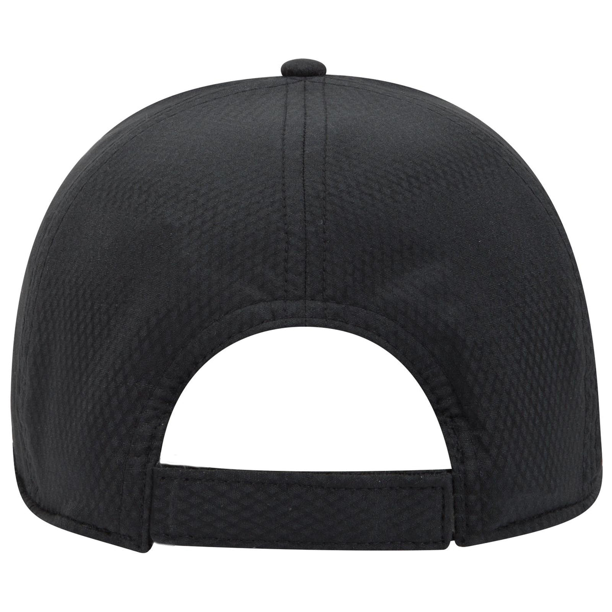 Rear View of 003 - Black OTTO CAP UPF 50+ 6 Panel Low Profile Baseball Cap
