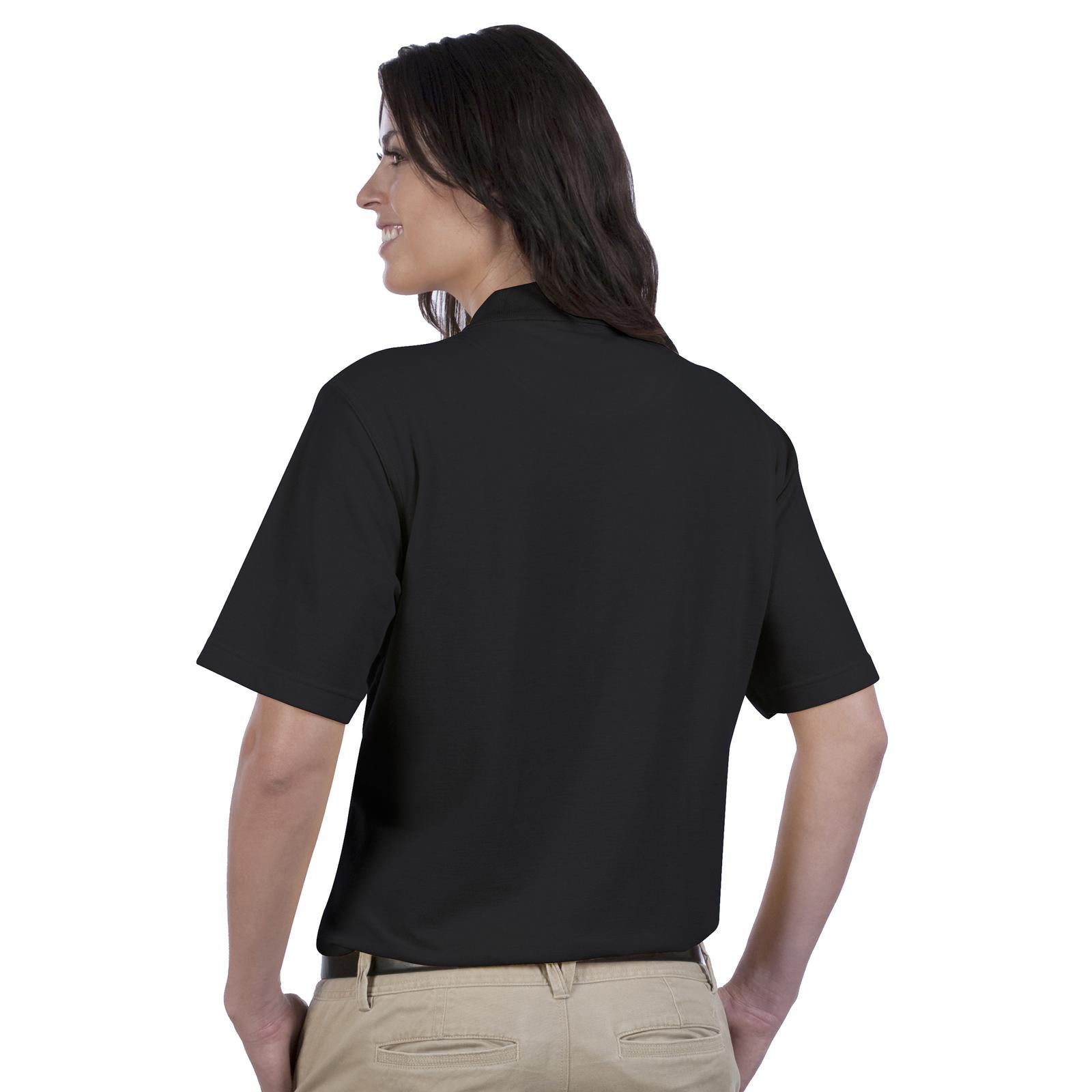 Front View of 003 - Black OTTO Ladies' Comfortable Sport Shirt