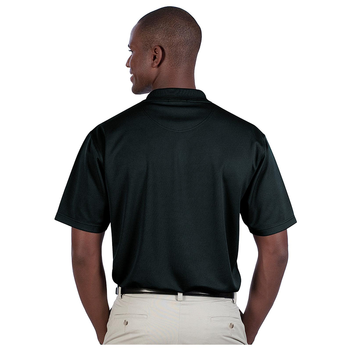 Rear View of 003 - Black OTTO Men's Performance Sport Shirt