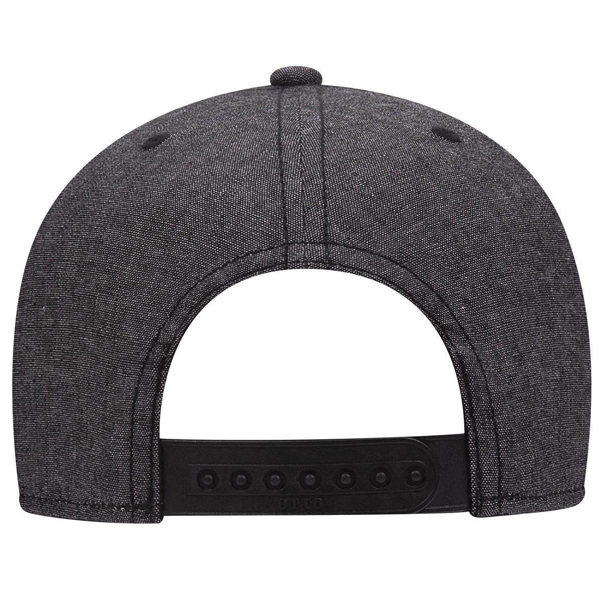 Rear View of 003A - Black OTTO CAP “OTTO SNAP” 6 Panel Pro Style Snapback Hat